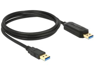 DeLOCK 1.5m, USB 3.0-A - USB 3.0-A USB-kabel USB 3.2 Gen 1 (3.1 Gen 1) 1,5 m USB A Zwart