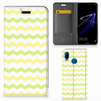 Huawei P20 Lite Hoesje met Magneet Waves Yellow