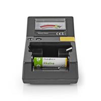 Batterijtester - 9V - AA - AAA - Button Cell - C - D - Zwart