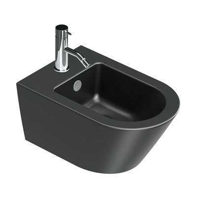 Bidet toilet Catalano Zero | 55 cm | Rimless | Wandhangend | Excl.Toiletzitting | Keramiek | Zwart mat