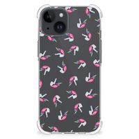 Doorzichtige Silicone Hoesje voor iPhone 15 Plus Unicorns