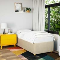 vidaXL Bedframe stof crèmekleurig 100x200 cm