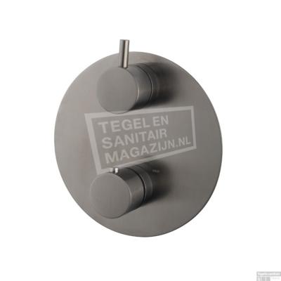 Afbouwdeel Wiesbaden Caral Thermostaat 2 Weg Rond Gunmetal Afbouwdeel Wiesbaden Caral Thermostaat 2 Weg Rond Gunmetal