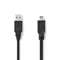 Nedis USB-Kabel | USB-A Male naar Mini 4-Pin Male | 480 Mbps | 2 m | 1 stuks - CCGP60200BK20 CCGP60200BK20 - thumbnail