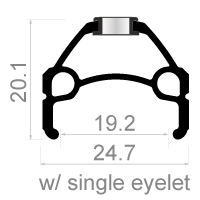 Rodi Velg Skorpion 26" / 559 x 19C 36 gaats spaak 14 zwart - thumbnail