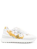 Versace Jeans Couture logo-patch almond-toe sneakers - Blanc