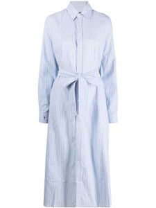 Polo Ralph Lauren robe-chemise à fines rayures - Bleu