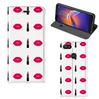 Motorola Moto E6 Play Hoesje met Magneet Lipstick Kiss