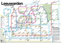 Wandkaart - Stadsplattegrond Leeuwarden Metro Transit Map - Metrokaart