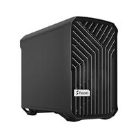 Fractal Design Torrent Nano Black - Massief zijpaneel - Open rooster voor maximale luchtinlaat - Inclusief 180mm PWM-ventilator - Type C - mITX Airflow Mini Tower PC Gaming Case
