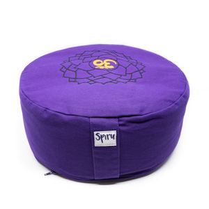 Spiru Meditatiekussen Katoen Paars – 7e Chakra Swadhishthana – 36 x 15 cm