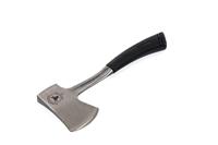 Ochsenkopf Volledig stalen bijl, kop en steel uit één stuk gesmeed, achterkant om in te slaan, leren tas met riemlus, 36,0 x 14,5 x 3,0 cm