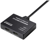 SpeaKa Professional SP-9443508 1 + 2 poorten HDMI-splitter Zwart - thumbnail