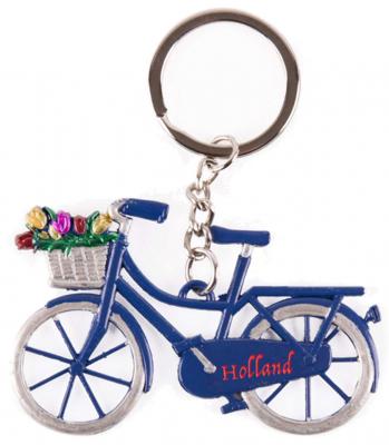 Matix sleutelhanger Holland Tulpen 7 cm staal blauw