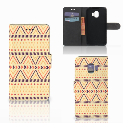 Samsung Galaxy J2 Pro 2018 Telefoon Hoesje Aztec Yellow