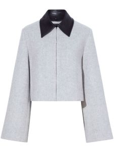 Proenza Schouler veste crop à col en cuir - Gris