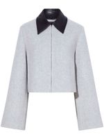 Proenza Schouler veste crop à col en cuir - Gris