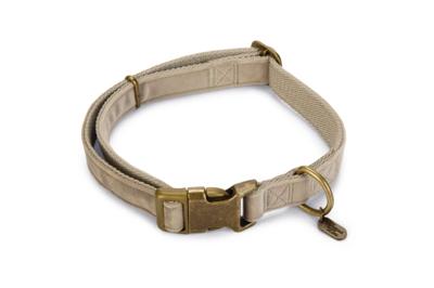 Designed by Lotte Velura - Hondenhalsband - Fluweel - Grijs - 48- 70cmx25mm