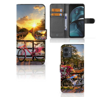 Motorola Moto G14 Flip Cover Amsterdamse Grachten