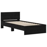 vidaXL Bedframe Zwart Eik 90x190 cm Gemaakt van Geengineerd Hout