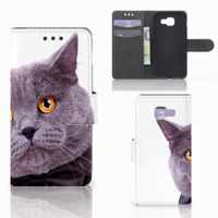 Samsung Galaxy A3 2016 Telefoonhoesje met Pasjes Kat