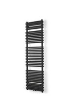 Vipera Alegria dubbele handdoekradiator 50 x 180 cm centrale verwarming mat zwart zij- en middenaansluiting 1.575W