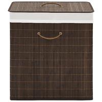 vidaXL Wasmand Rechthoekig Bamboe Donkerbruin Wasmanden Mand Opbergmand Mandje