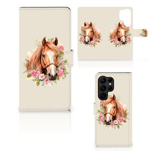 Telefoonhoesje met Pasjes voor Samsung Galaxy S23 Ultra Paard