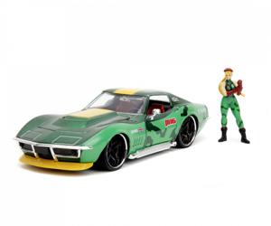 JADA TOYS Street Fighter 1969 Chevrolet Corvette Stingray ZL1 met Cammy White figuur Kant-en-klaar model Personenauto (model)