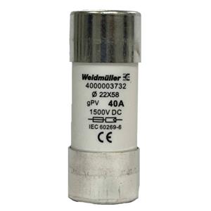 Weidmüller 4000003732 FUSE WSFL 22X58 40A 1K5V GPV Buiszekering Inhoud 10 stuk(s)