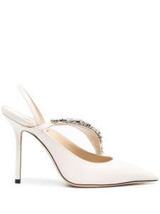 Jimmy Choo escarpins Flos 100 mm en cuir - Blanc