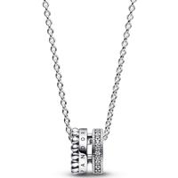 Pandora 392311C01 Ketting Signature Pave-Beads zilver-zirconia zilverkleurig-wit