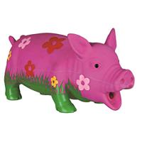 TRIXIE Varken met bloemen en dierenstem latex 20 cm