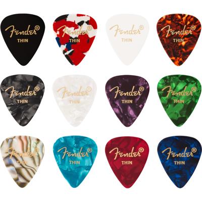 Fender 351 Celluloid Medley Pack Thin (12 stuks) Fender 351 Celluloid Medley Pack Thin (12 stuks)