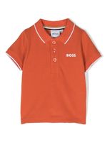 BOSS Kidswear polo à logo imprimé - Orange