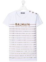 Balmain Kids t-shirt à logo - Blanc