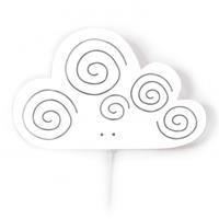 Roommate wandlamp Cloud junior 20,5 x 33 cm E14 staal 7W wit