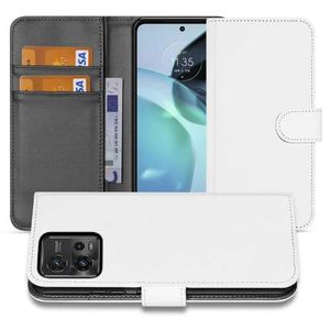 Book Case Telefoonhoesje voor de Motorola Moto G72 Wit met Pasjeshouder