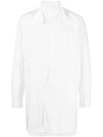 Yohji Yamamoto chemise en coton à design superposé - Blanc