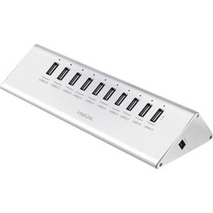 LogiLink UA0226 USB 2.0-hub 10 poorten Zilver