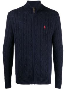 Polo Ralph Lauren cardigan en maille torsadée - Bleu