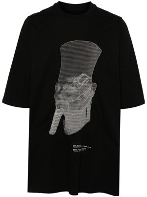 Rick Owens Ron jumbo SS katoenen T-shirt - Zwart