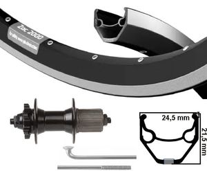 Kgs Achterwiel 28 inch (622) zac421 zw/zil disk 8-10 sp 6 bout uitval