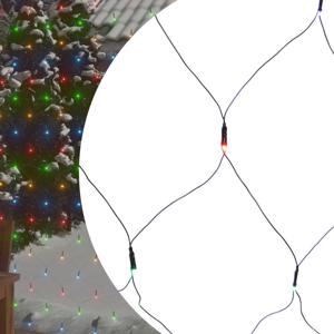 VidaXL Kerstnetverlichting 204 LED&apos;s binnen/buiten 3x2 m meerkleurig