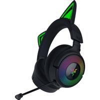 Razer Kraken Kitty V3 Pro - RGB Kitty draadloze gamingheadset - reactieve kattenoren voor streaming Hoofdtelefoon - Triforce 40mm Driver - Hyperspeed Wireless & Bluetooth - THX Spatial Audio | Zwart
