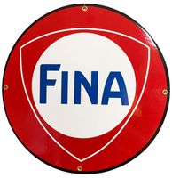 Fina Logo Rond Emaille Bord 30 cm - thumbnail