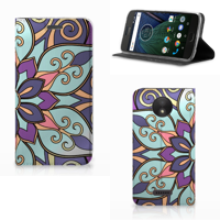 Motorola Moto C Plus Smart Cover Purple Flower