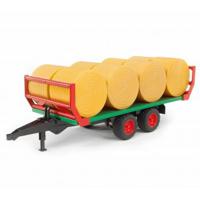 BRUDER Bale transport trailer with 8 round bales schaalmodel onderdeel en -accessoire - thumbnail