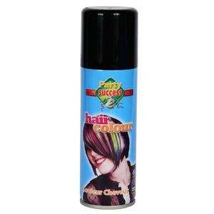 Carnaval verkleed haar verf/spray zwart 125 ml   -