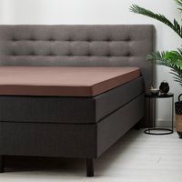 Hoeslaken Stretch - Topper - Terra - 190x200 cm - Bruin - Fresh and Co - Dekbed-Discounter.nl